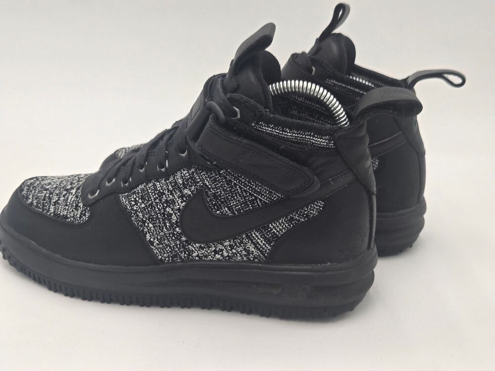 Nike Lunar Force 1 Flyknit Workboot Oreo Black Grey Women's Size 8